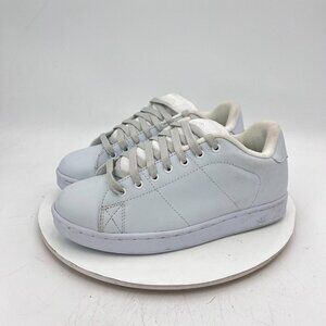 DVS Revival Men Size 7.5 White Leather Low Top Lace Up Skateboarding Shoes